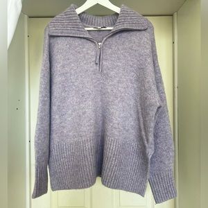 & Other Stories Alpaca oversized pullover sweater in purple/lavender